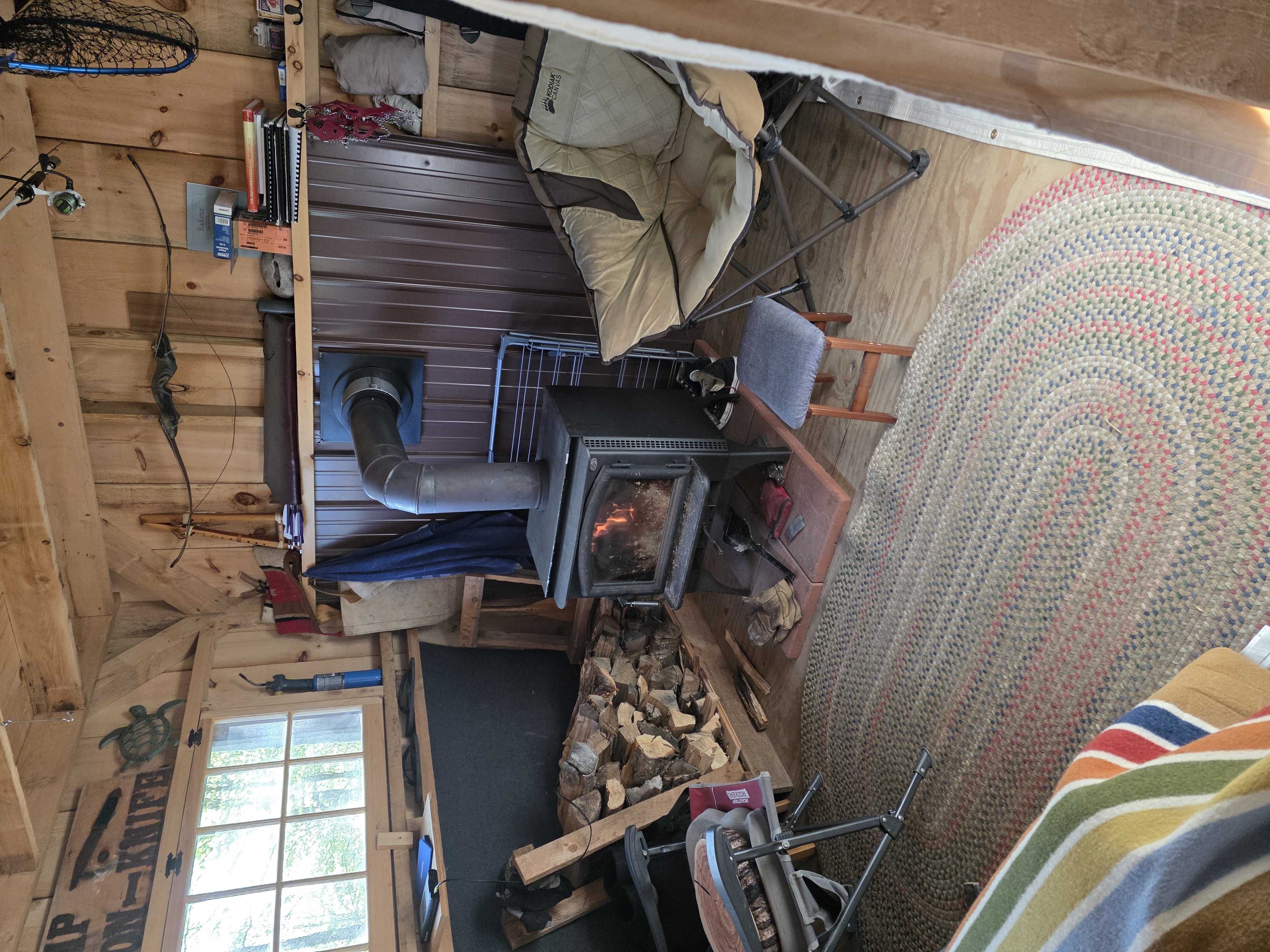 Barn interior made ready at the end of the day