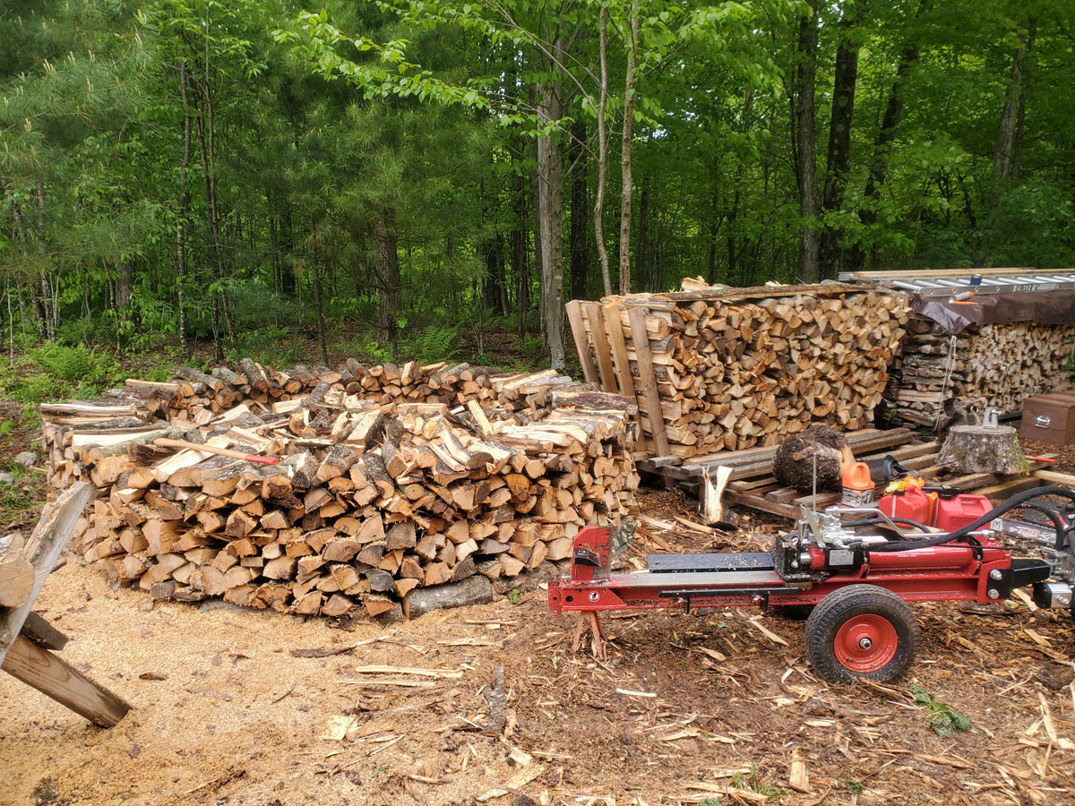 Wood stack in a ring